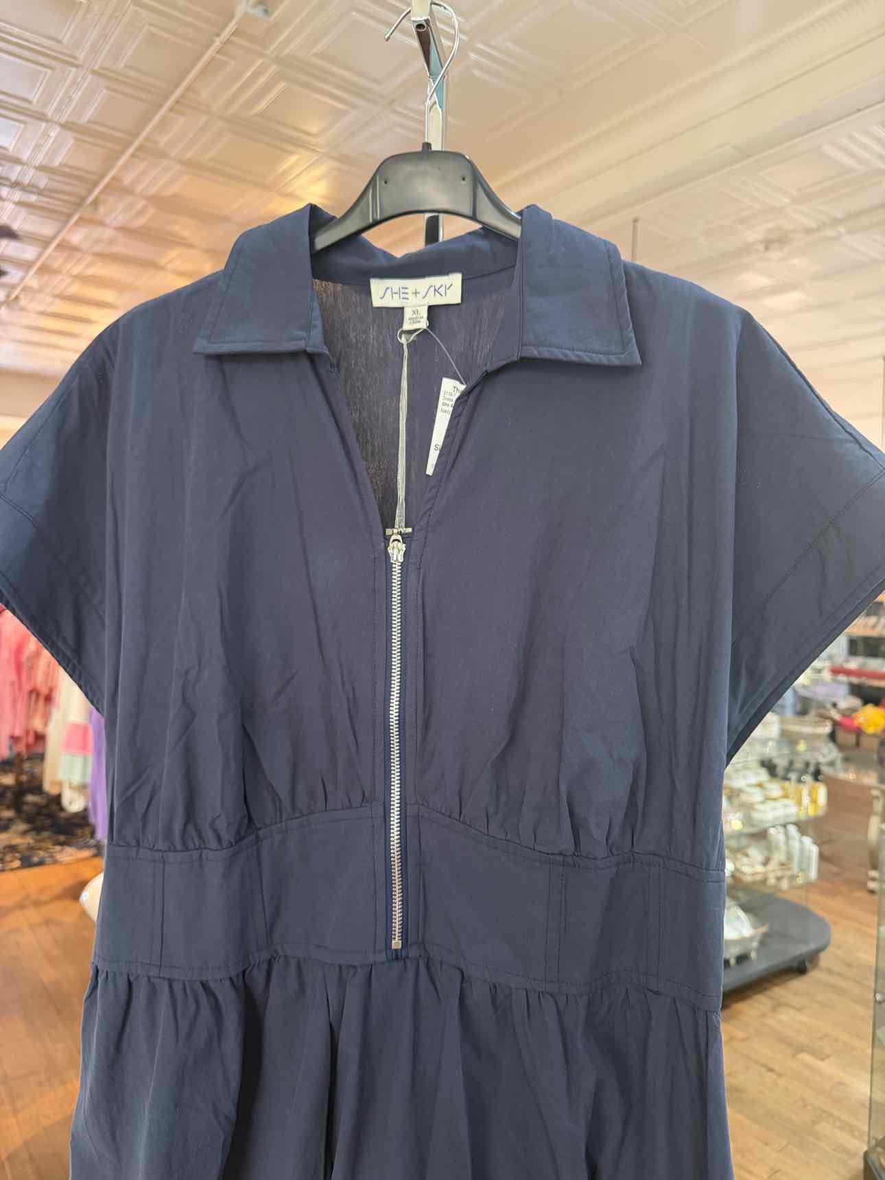 She & Sky Navy Dress