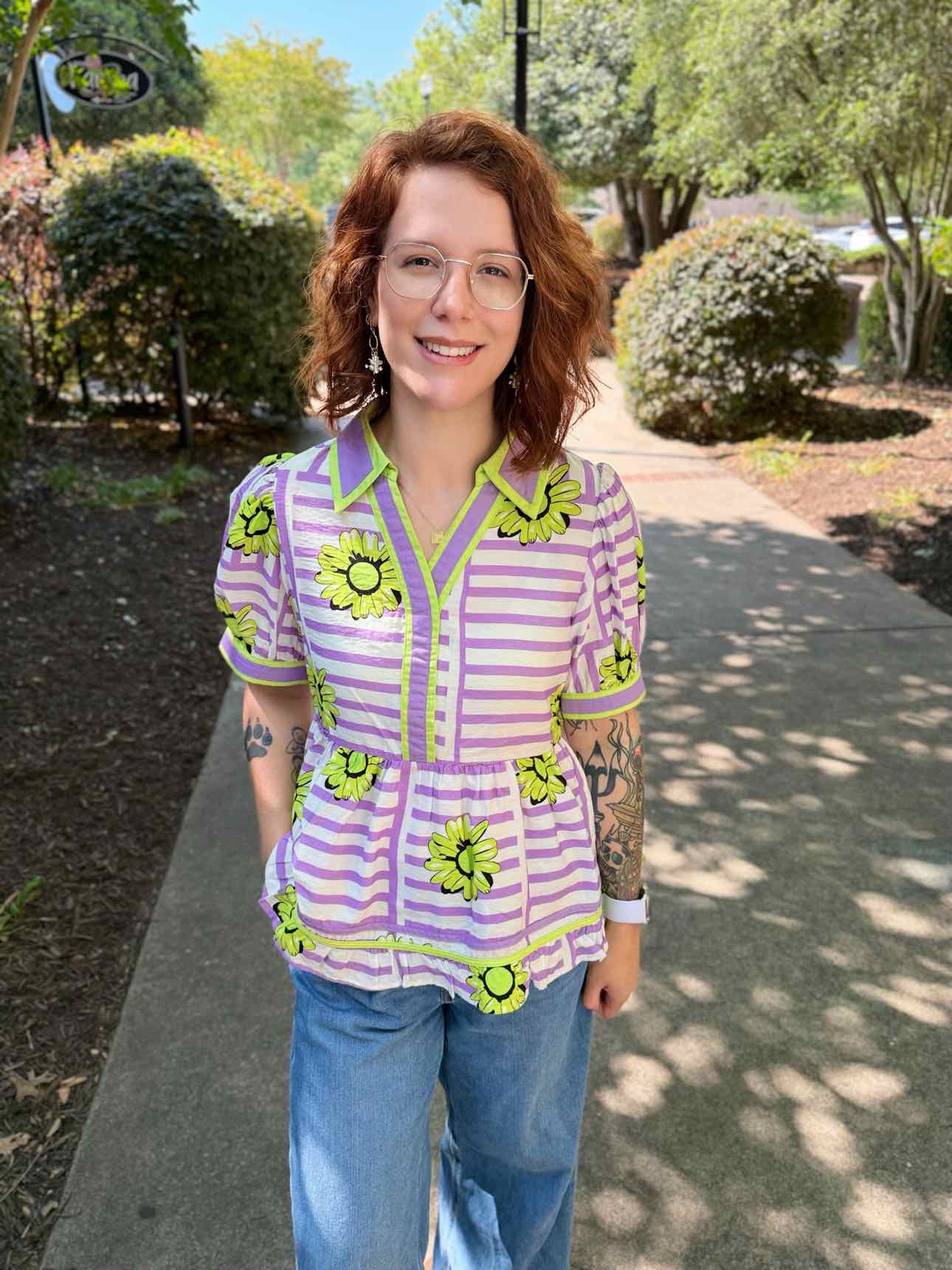 Jodifl Purple Pattern Top
