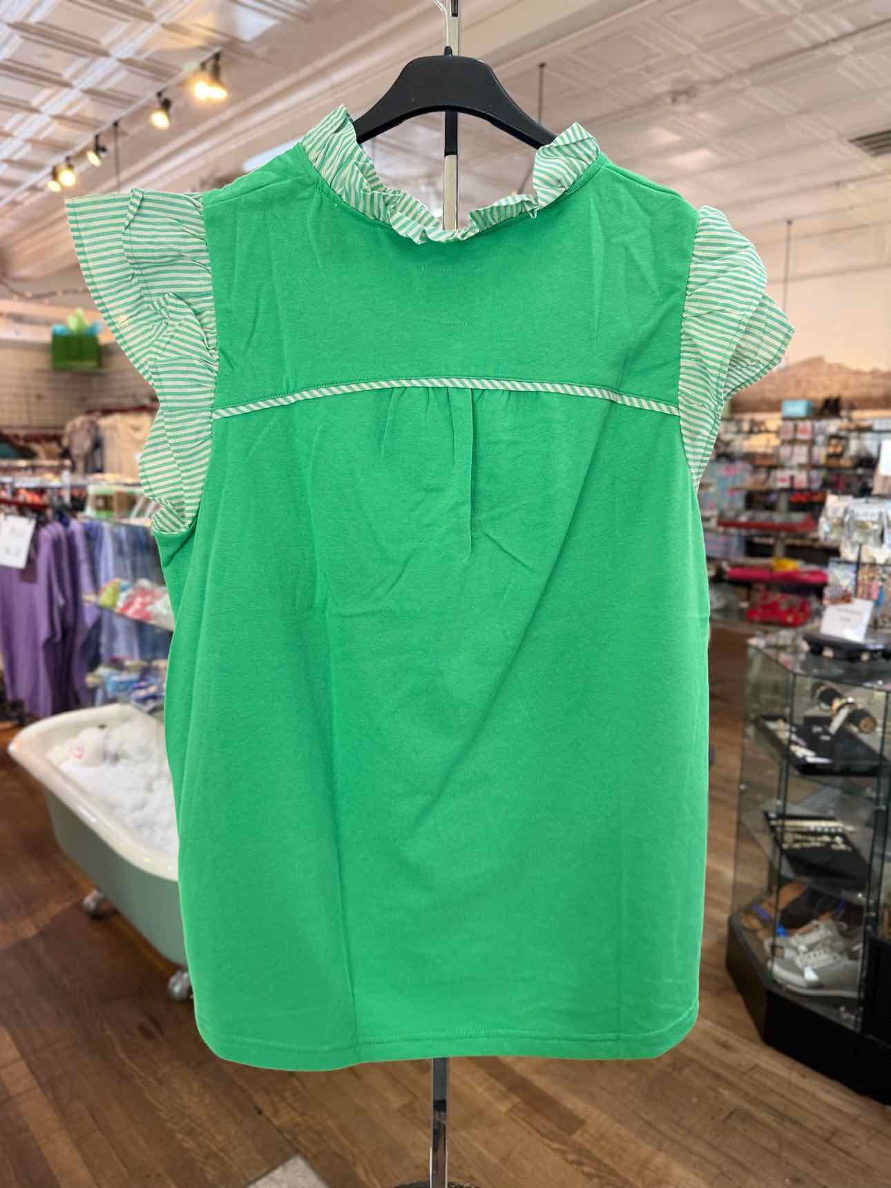 Umgee Striped Ruffle Top