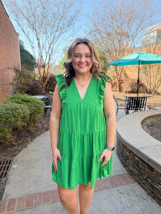 She & Sky Kelly Green Dress