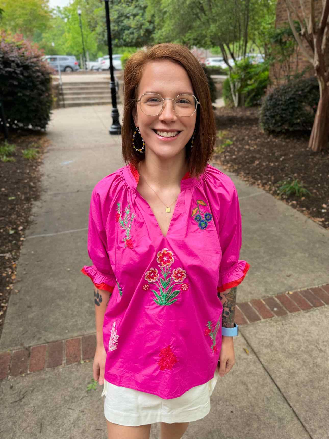 Umgee Pink Pattern Top