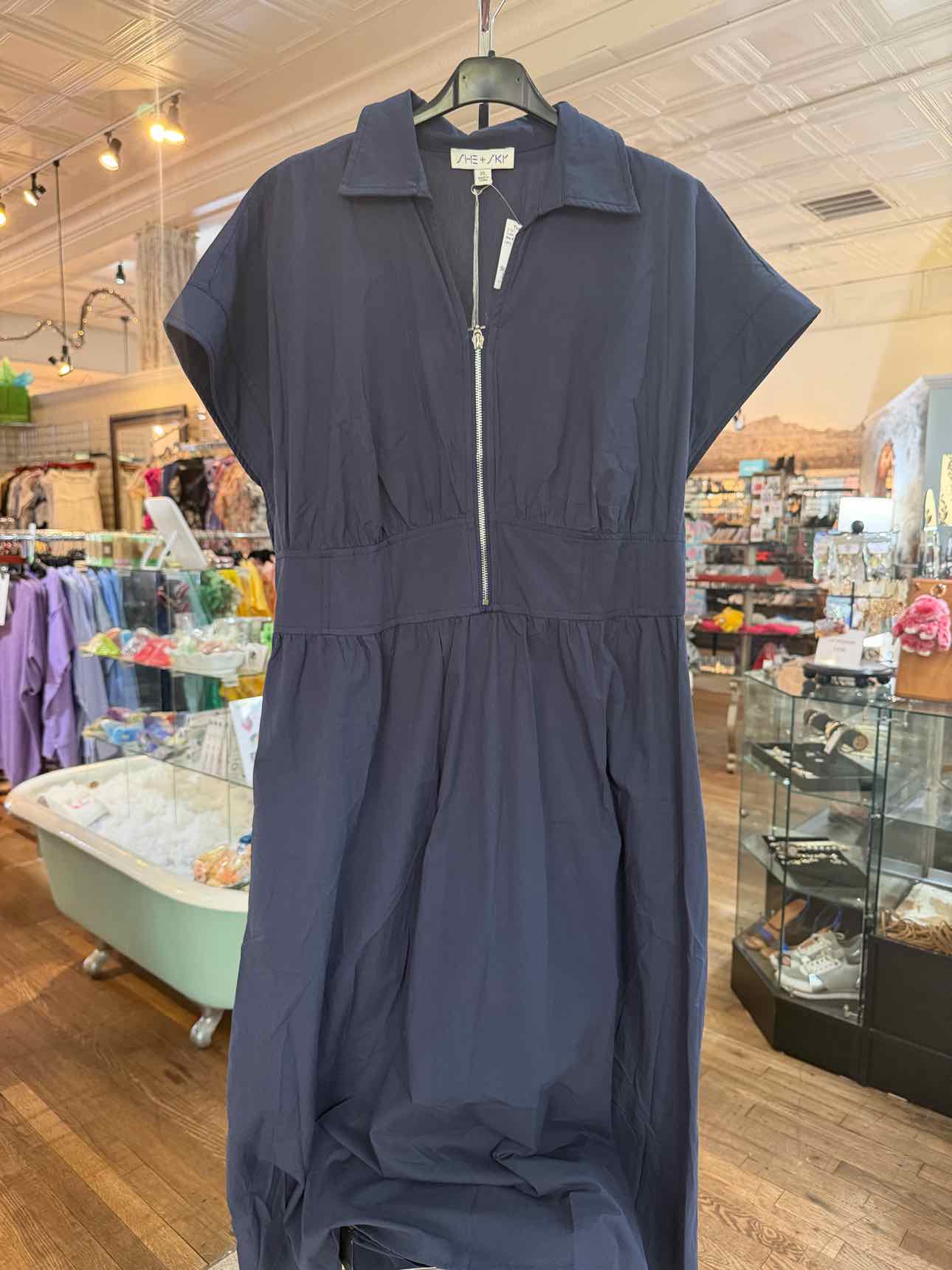 She & Sky Navy Dress