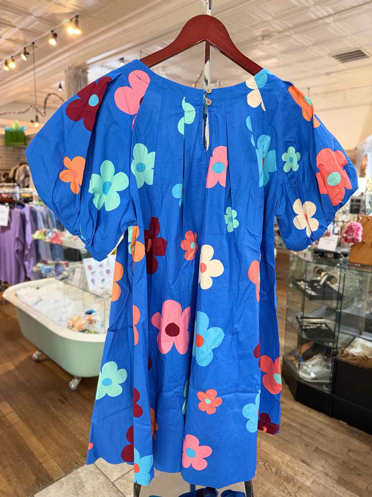 Easel Blue Floral Dress