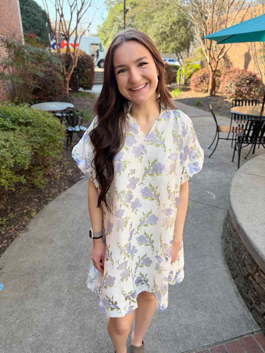 Umgee Blue Floral Dress