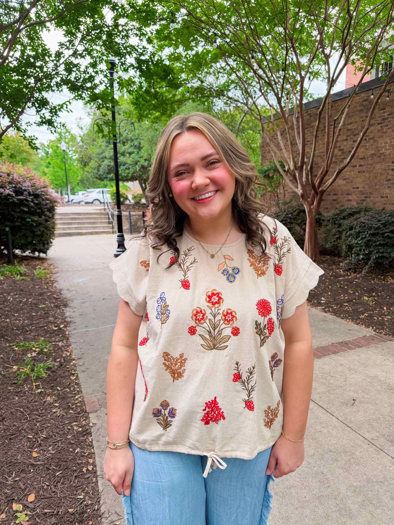 Umgee Blue Floral Top