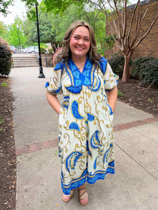 Umgee Blue/Gold Dress
