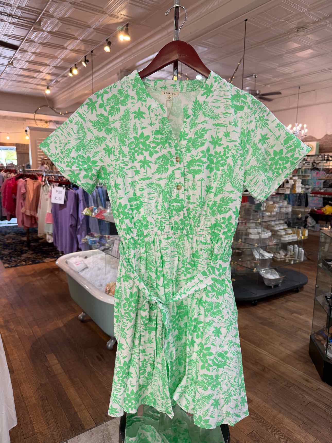 Jodifl Mint Floral Dress