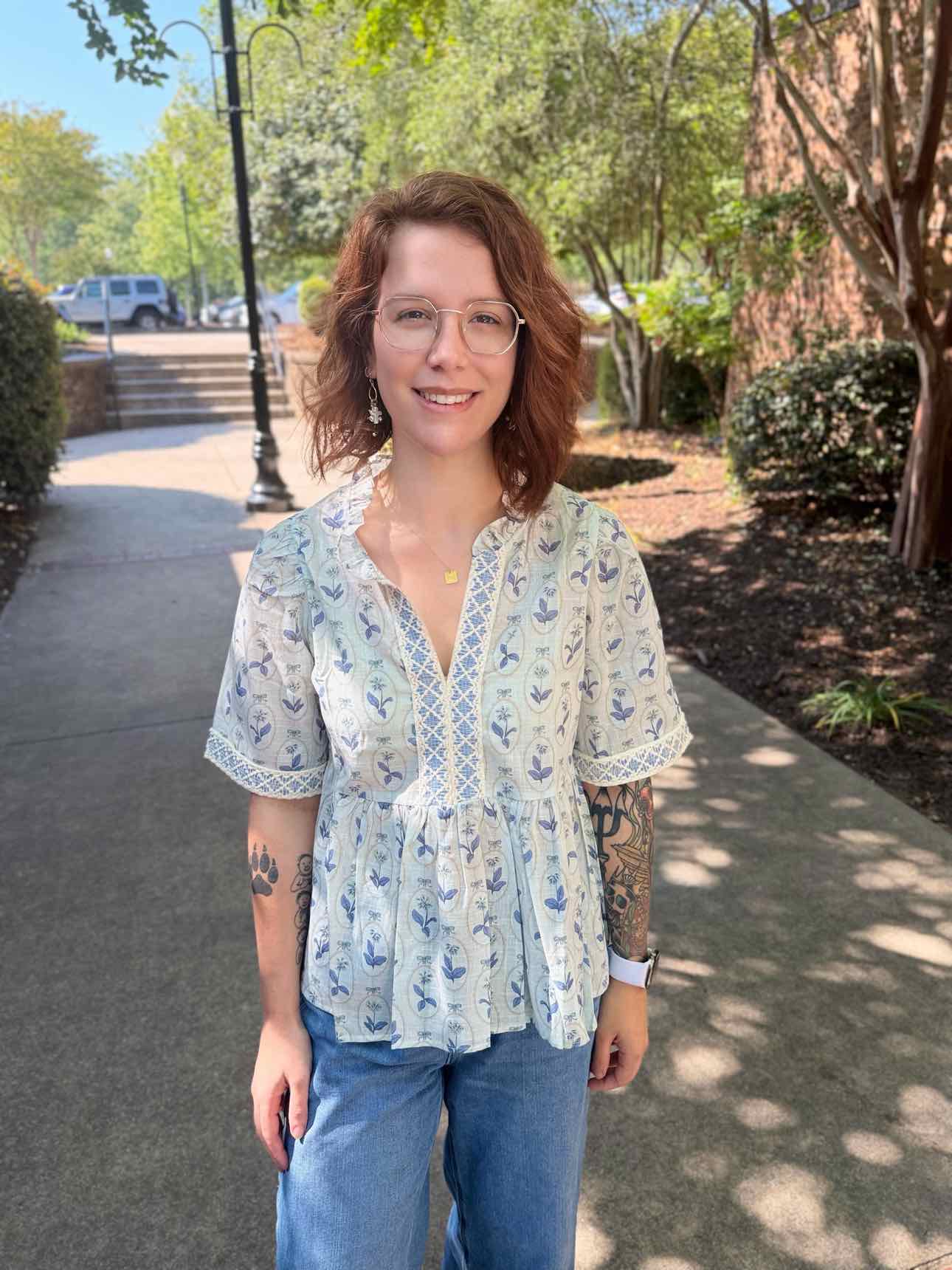 She & Sky Floral Top
