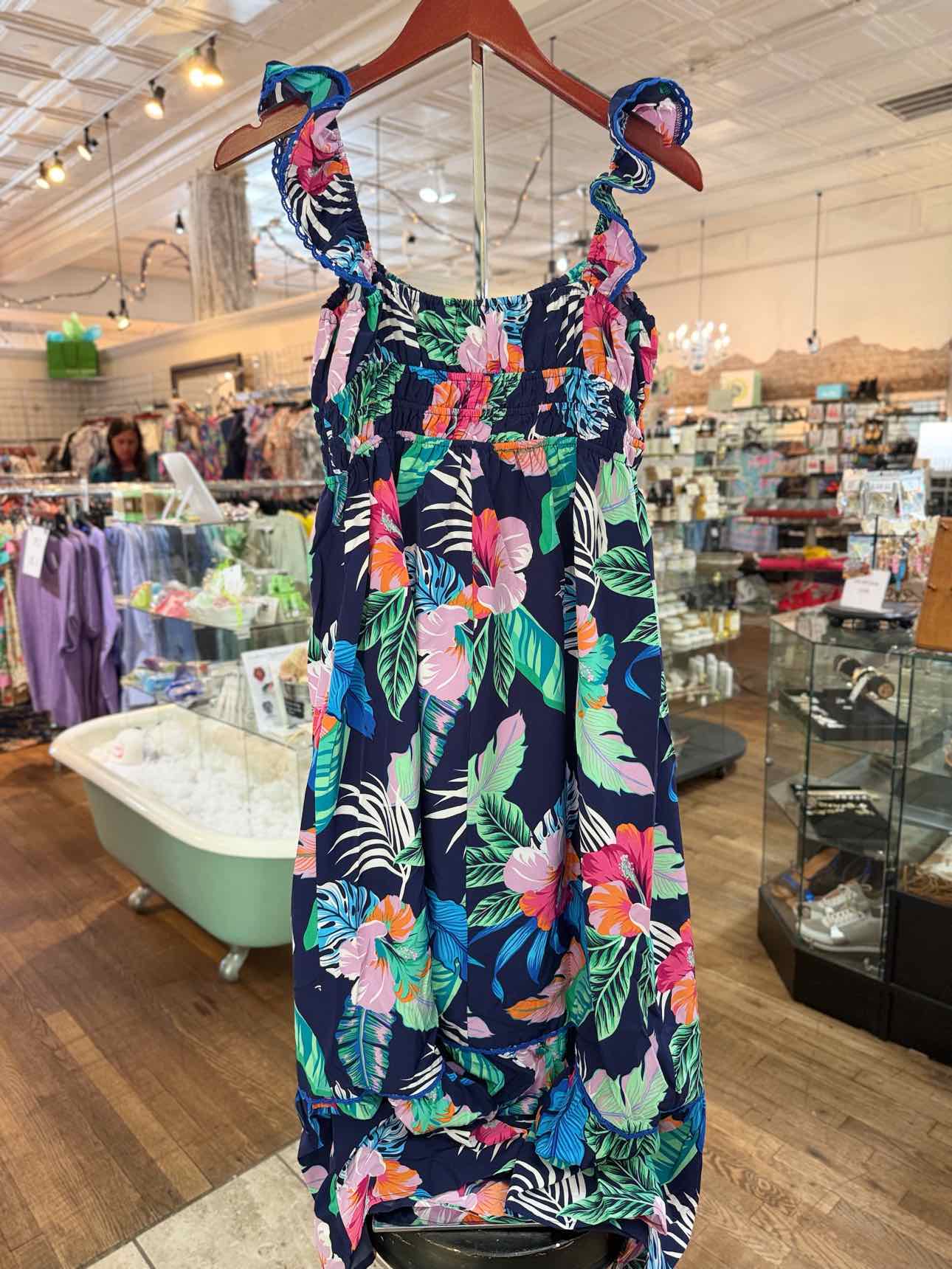 Umgee Blue Floral Dress