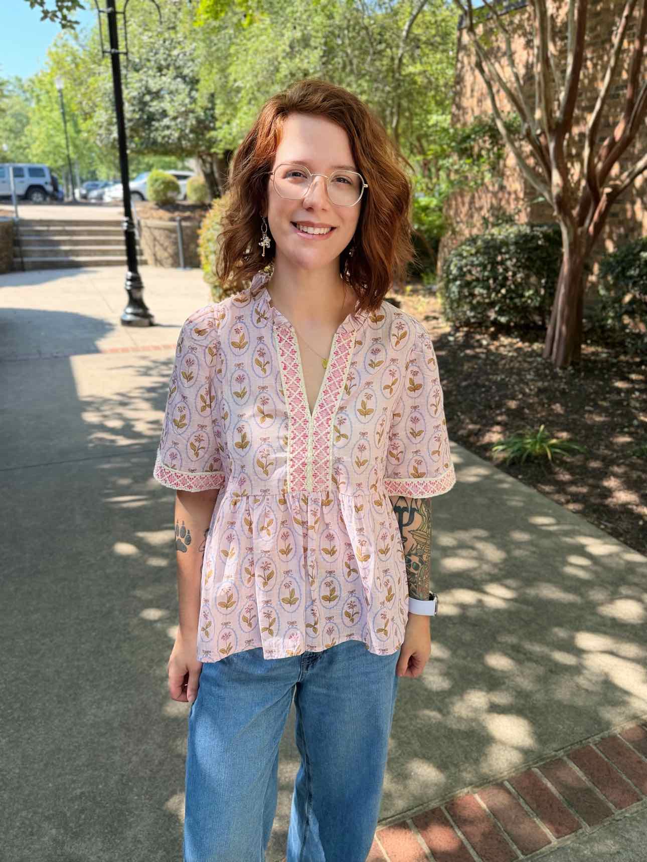 She & Sky Floral Top